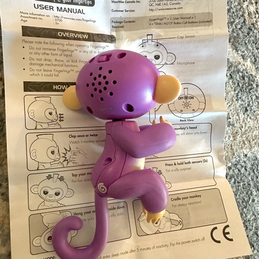 Fingerlings Purple Monkey‎ Kids Toy, 2016 - Picture 5 of 7